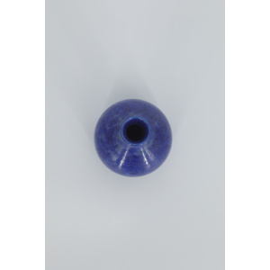 Small Mid-Century Scandinavian Modern Collectible Sapphire Stoneware Vase No. 14-11-2000 by Gunnar Borg for Höganäs Ceramics, 1960s