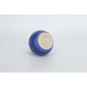 Small Mid-Century Scandinavian Modern Collectible Sapphire Stoneware Vase No. 14-11-2000 by Gunnar Borg for Höganäs Ceramics, 1960s