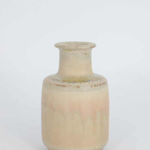Small Mid-Century Scandinavian Modern Collectible Sand Stoneware Vase by Gunnar Borg for Höganäs Keramik, 1960s