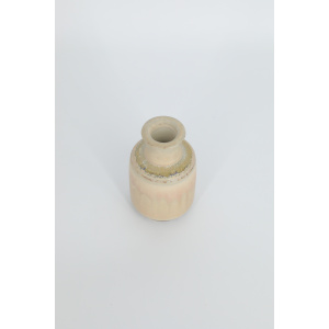 Small Mid-Century Scandinavian Modern Collectible Sand Stoneware Vase by Gunnar Borg for Höganäs Keramik, 1960s
