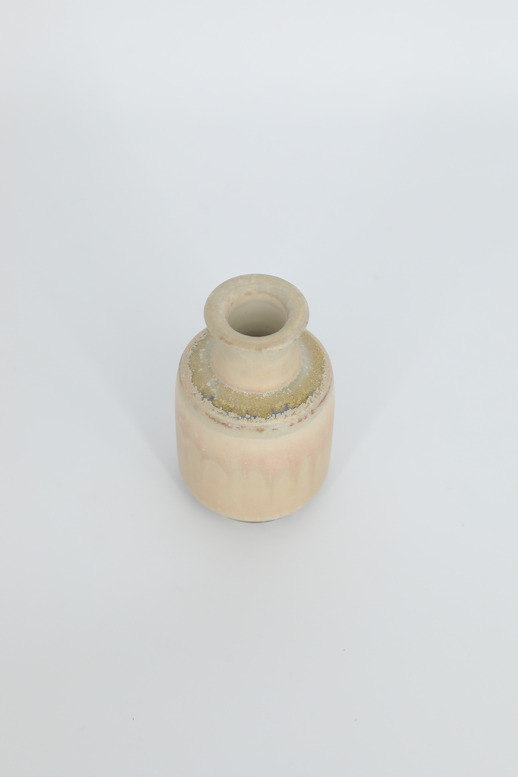 Small Mid-Century Scandinavian Modern Collectible Sand Stoneware Vase by Gunnar Borg for Höganäs Keramik, 1960s