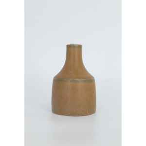 Small Mid-Century Scandinavian Modern Collectible Caramel Stoneware Vase by Gunnar Borg for Höganäs Keramik, 1960s
