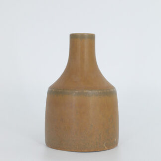 Small Mid-Century Scandinavian Modern Collectible Caramel Stoneware Vase by Gunnar Borg for Höganäs Keramik, 1960s