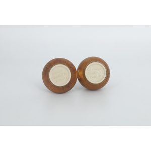 Small Mid-Century Scandinavian Modern Collectible Double Brown Stoneware Vase by Gunnar Borg for Höganäs Keramik, 1960s