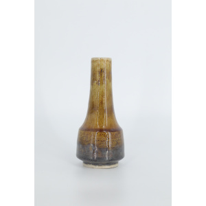 Small Mid-Century Scandinavian Modern Collectible Glazed Brown Stoneware Vase No. 3 by Gunnar Borg for Höganäs Ceramics, 1960s