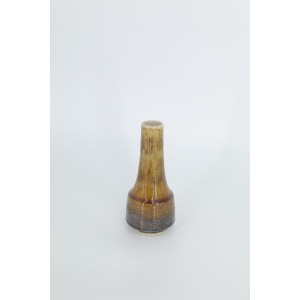 Small Mid-Century Scandinavian Modern Collectible Glazed Brown Stoneware Vase No. 3 by Gunnar Borg for Höganäs Ceramics, 1960s