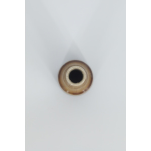 Small Mid-Century Scandinavian Modern Collectible Glazed Brown Stoneware Vase No. 3 by Gunnar Borg for Höganäs Ceramics, 1960s