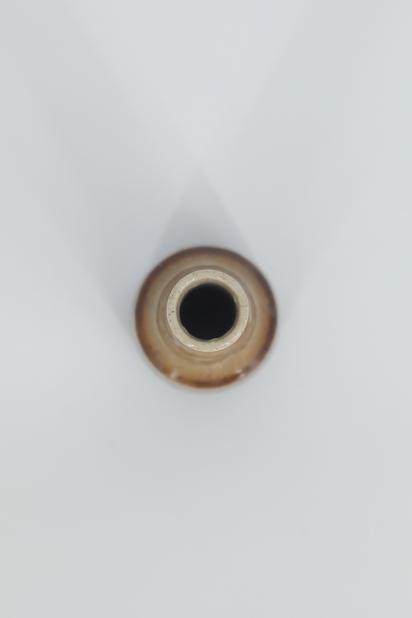 Small Mid-Century Scandinavian Modern Collectible Glazed Brown Stoneware Vase No. 3 by Gunnar Borg for Höganäs Ceramics, 1960s