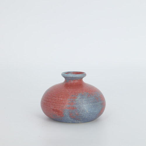 Small Mid-Century Scandinavian Modern Collectible Two-color Stoneware Vase, 1960s