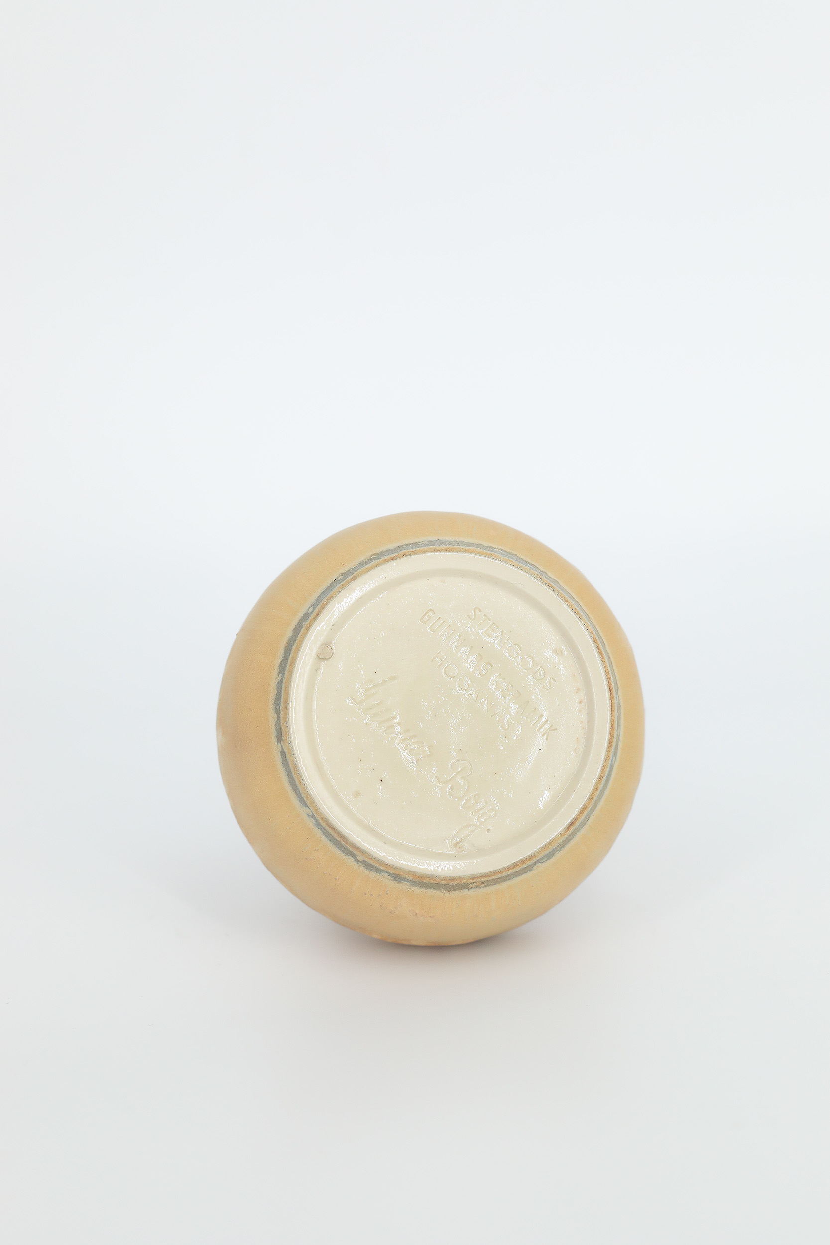 Small Mid-Century Scandinavian Modern Collectible Sandy Brown Stoneware Vase by Gunnar Borg for Höganäs Keramik, 1960s