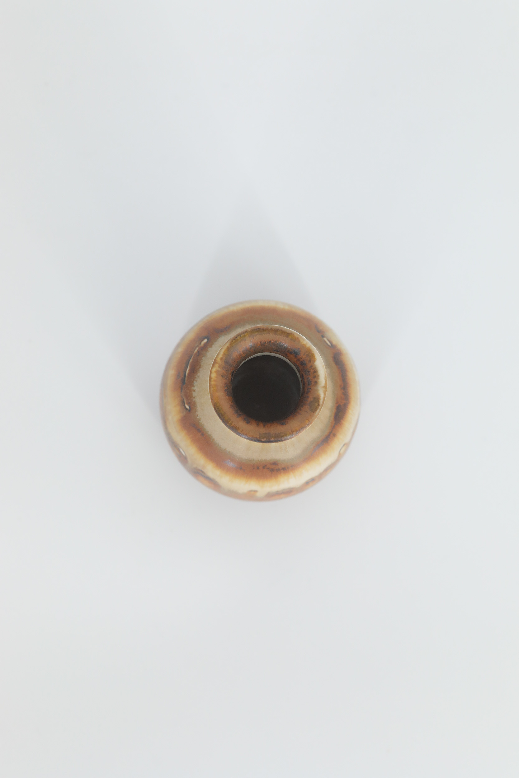 Small Mid-Century Scandinavian Modern Collectible Brown Stoneware Vase by Gunnar Borg for Höganäs Keramik, 1960s