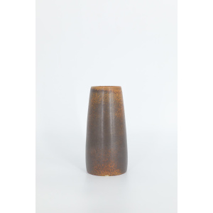 Small Mid-Century Scandinavian Modern Collectible Chocolate Stoneware Vase by Gunnar Borg for Höganäs Keramik, 1960s