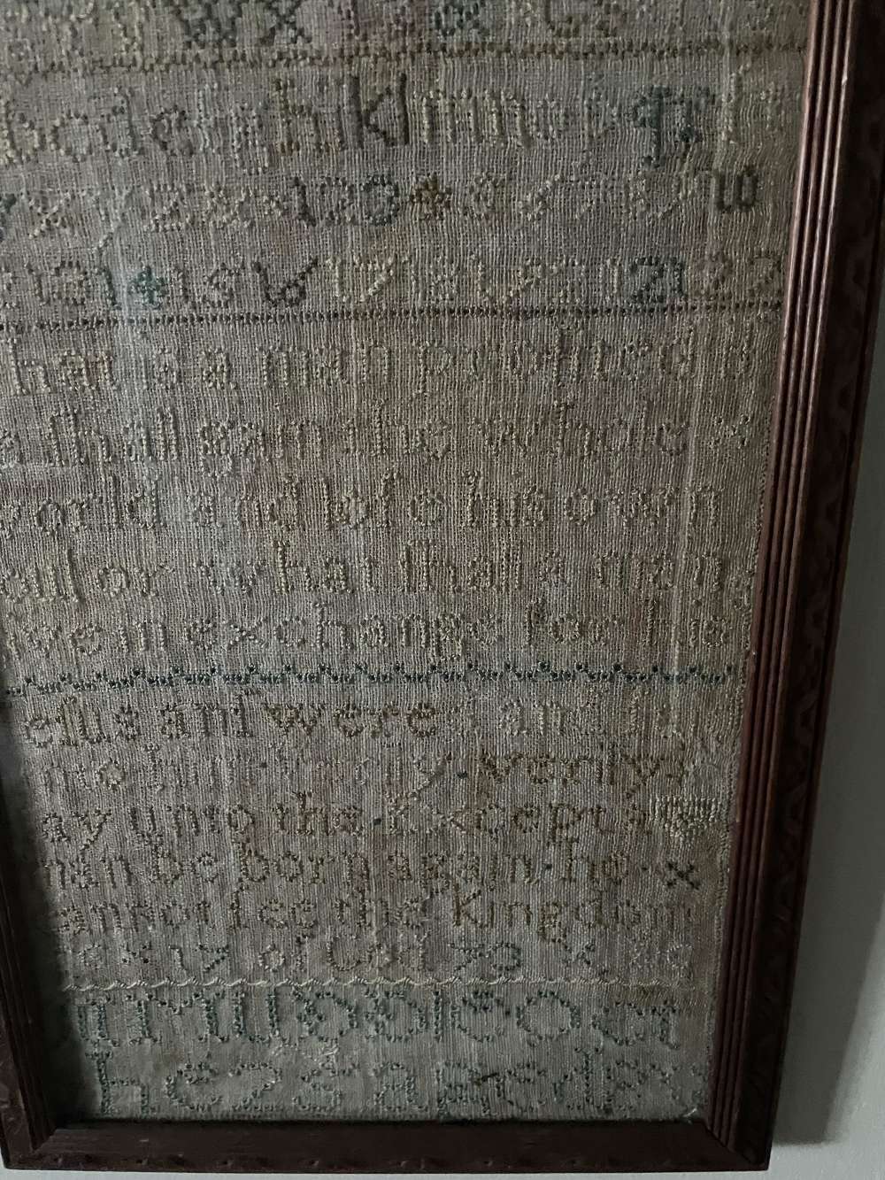 Antique 18th century English sampler