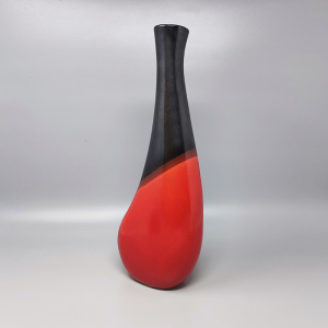 1970s Big Red Vase by Marei Ceramic. Made in Germany