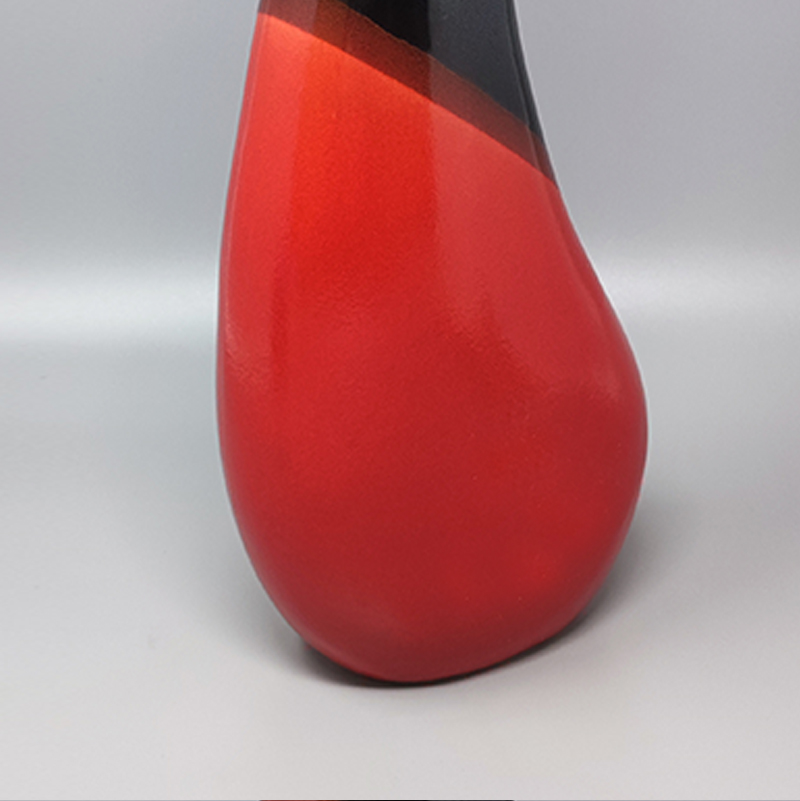 1970s Big Red Vase by Marei Ceramic. Made in Germany