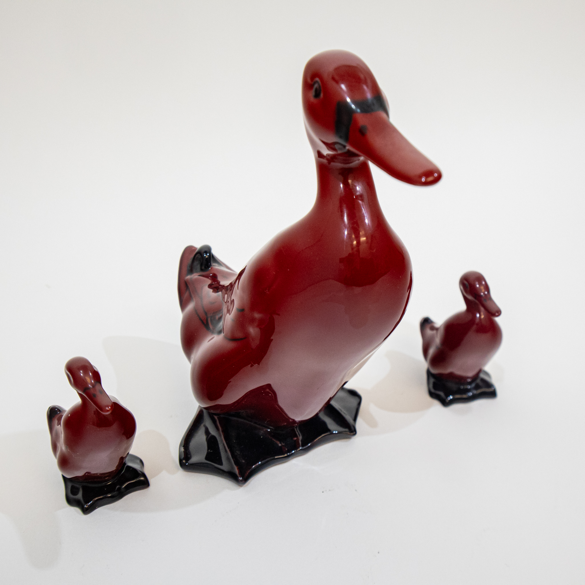 Royal Doulton Flambe Duck Trio
