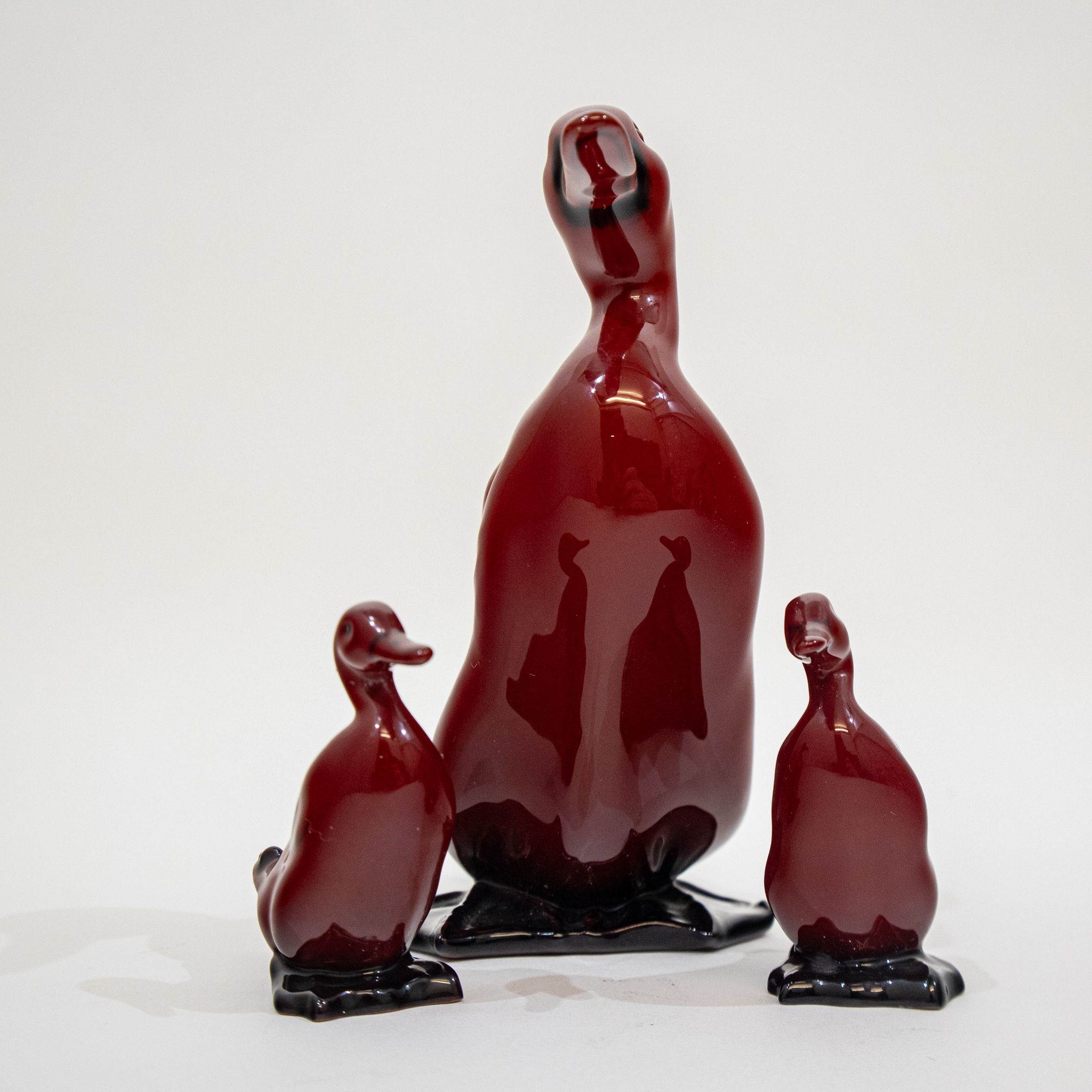 Royal Doulton Flambe Duck Trio