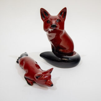 Royal Doulton Flambe Foxes