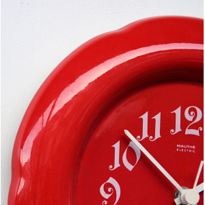 Stunning Ceramic Clock Made in West Germany by Mauthe, 1970s