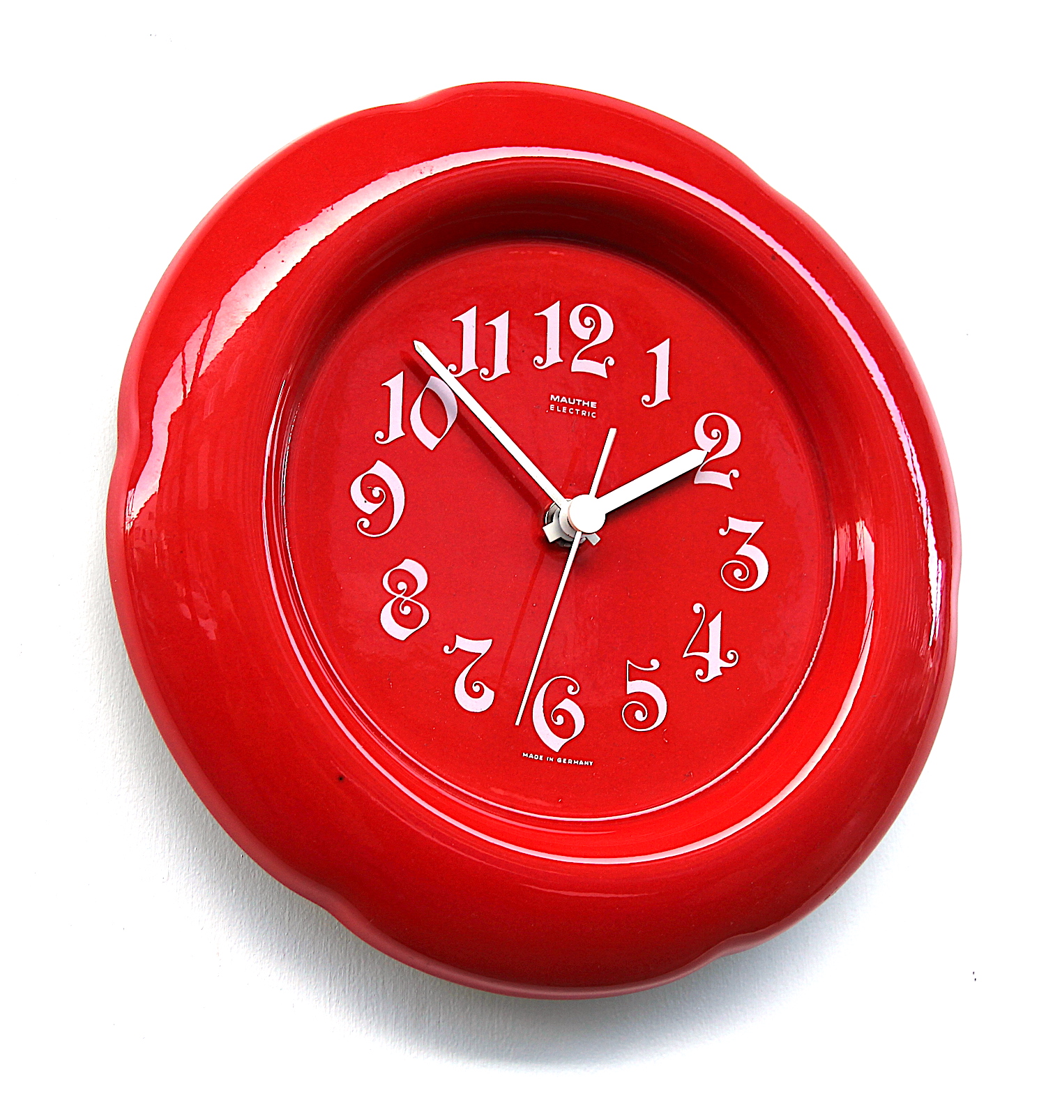 Stunning Ceramic Clock Made in West Germany by Mauthe, 1970s