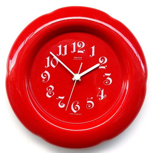 Stunning Ceramic Clock Made in West Germany by Mauthe, 1970s