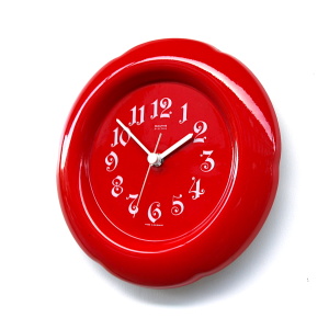 Stunning Ceramic Clock Made in West Germany by Mauthe, 1970s