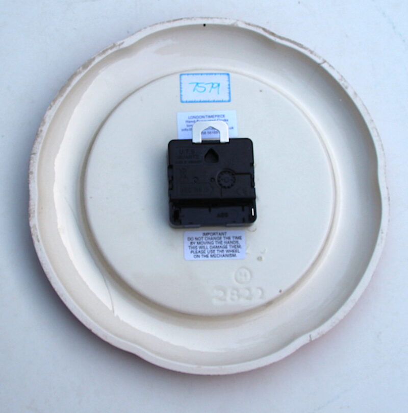 Stunning Ceramic Clock Made in West Germany by Mauthe, 1970s