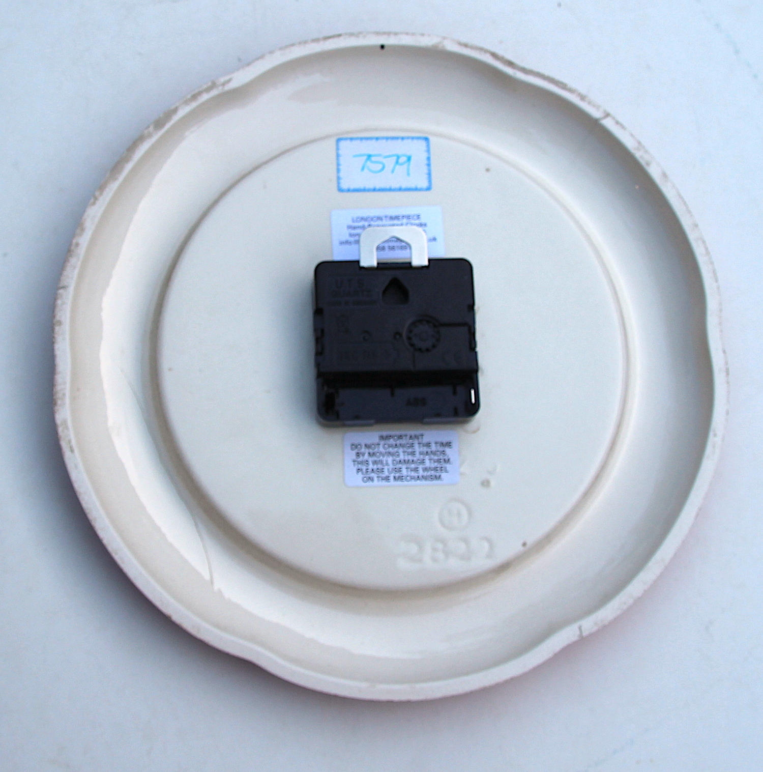 Stunning Ceramic Clock Made in West Germany by Mauthe, 1970s