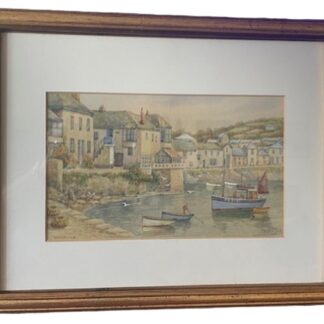 Watercolour of Mousehole, Cornwall, England