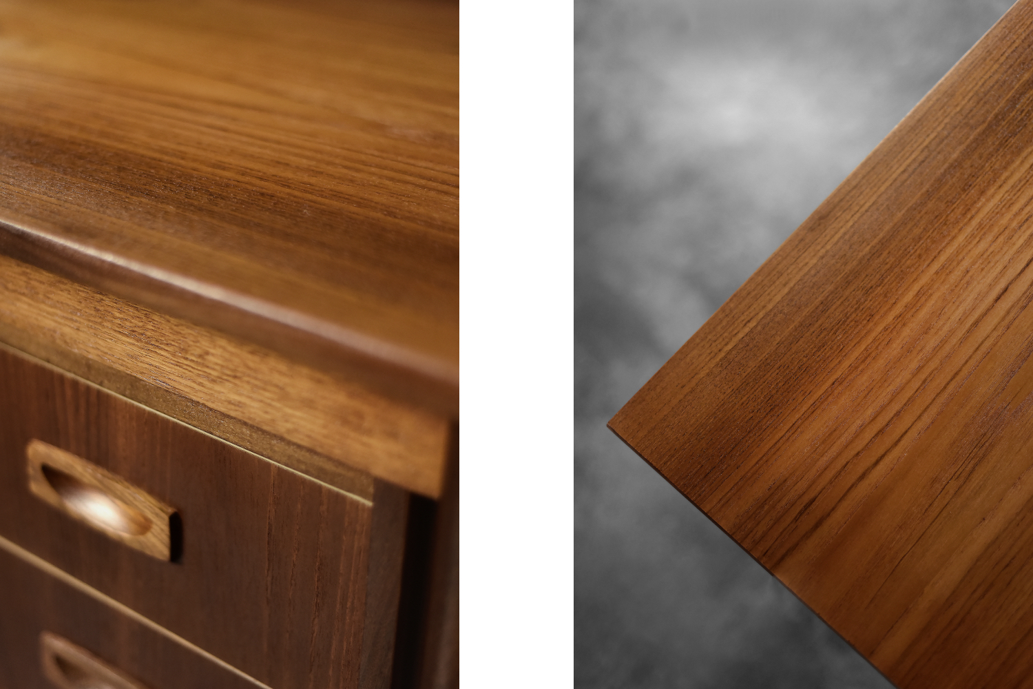 Vintage Mid-Century Classic Scandinavian Modern Teak Wood Desk with Drawers, 1960s