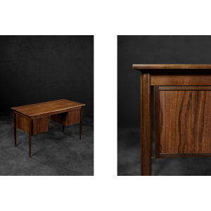 Vintage Mid-Century Classic Scandinavian Modern Teak Wood Desk with Drawers, 1960s