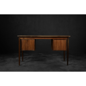 Vintage Mid-Century Classic Scandinavian Modern Teak Wood Desk with Drawers, 1960s