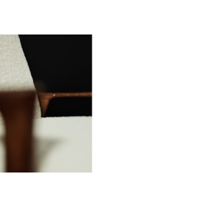 Vintage Mid-Century Scandinavian Modern White High Teak Armchair from Bröderna Anderssons, 1960s