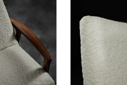 Vintage Mid-Century Scandinavian Modern White High Teak Armchair from Bröderna Anderssons, 1960s - Image 13
