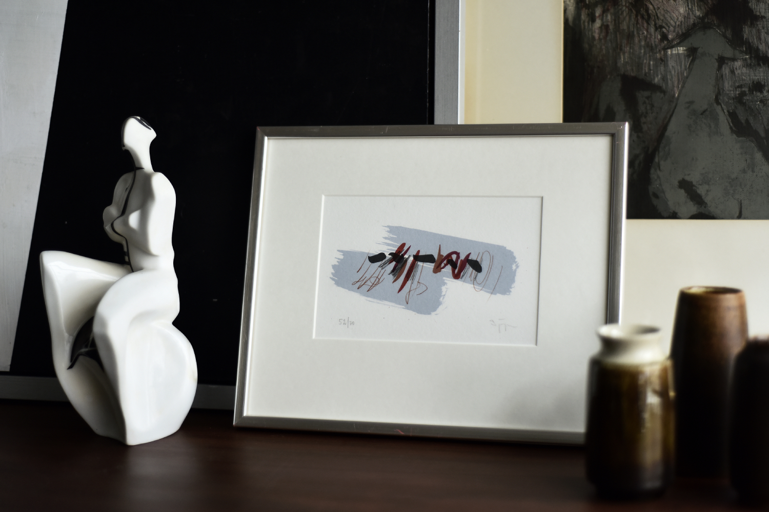 Lars Sjögren, Composition, Color Lithograph, 1970s, Framed