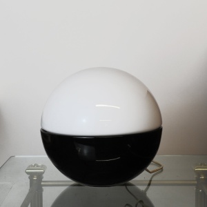 Italian Ceramic & Murano Glass Spherical Table Lamp By Alvino Bagni For Lampalla ,1970s
