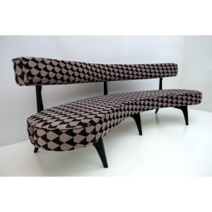 Vladimir Kagan Mid Century Modern Curved Sofa