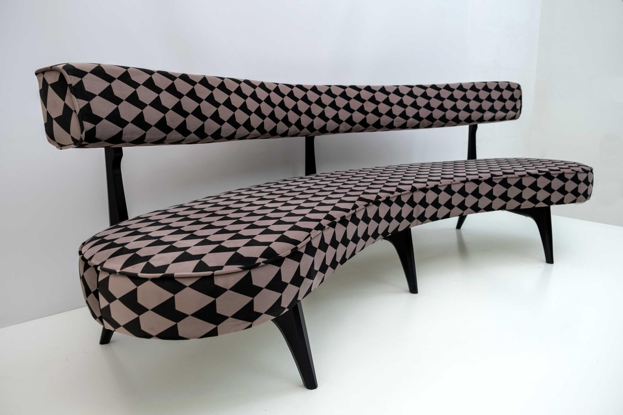Vladimir Kagan Mid Century Modern Curved Sofa