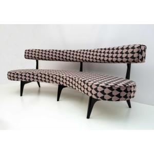 Vladimir Kagan Mid Century Modern Curved Sofa