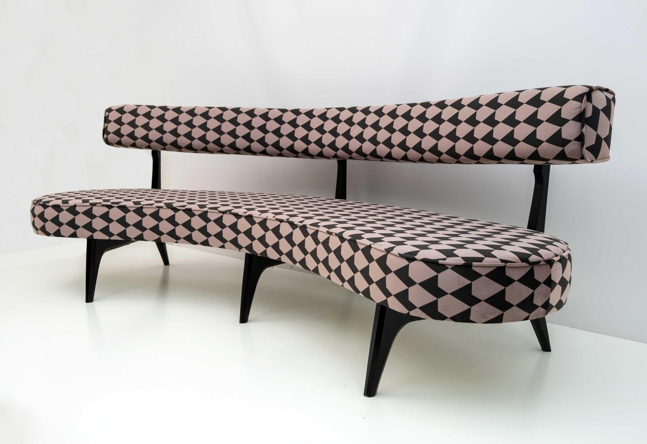 Vladimir Kagan Mid Century Modern Curved Sofa