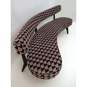 Vladimir Kagan Mid Century Modern Curved Sofa