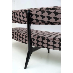 Vladimir Kagan Mid Century Modern Curved Sofa