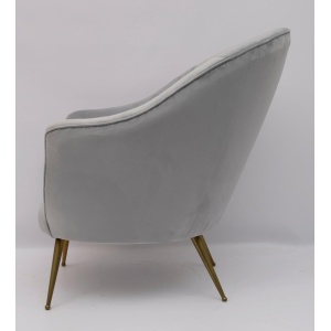 Federico Munari Mid-Century Modern Italian Curved Sofa and Two Armchairs, 1950s