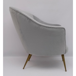Federico Munari Mid-Century Modern Italian Curved Sofa and Two Armchairs, 1950s