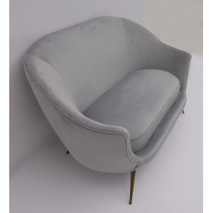 Federico Munari Mid-Century Modern Italian Curved Sofa and Two Armchairs, 1950s