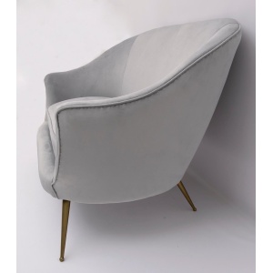 Federico Munari Mid-Century Modern Italian Curved Sofa and Two Armchairs, 1950s