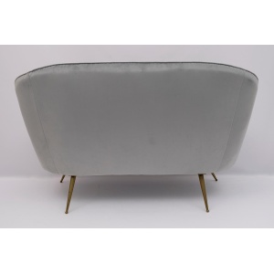 Federico Munari Mid-Century Modern Italian Curved Sofa and Two Armchairs, 1950s