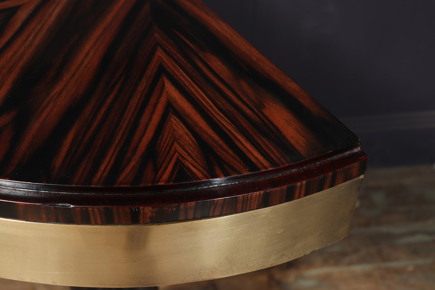 Art Deco Console Tables In Macassar Ebony, 1940s