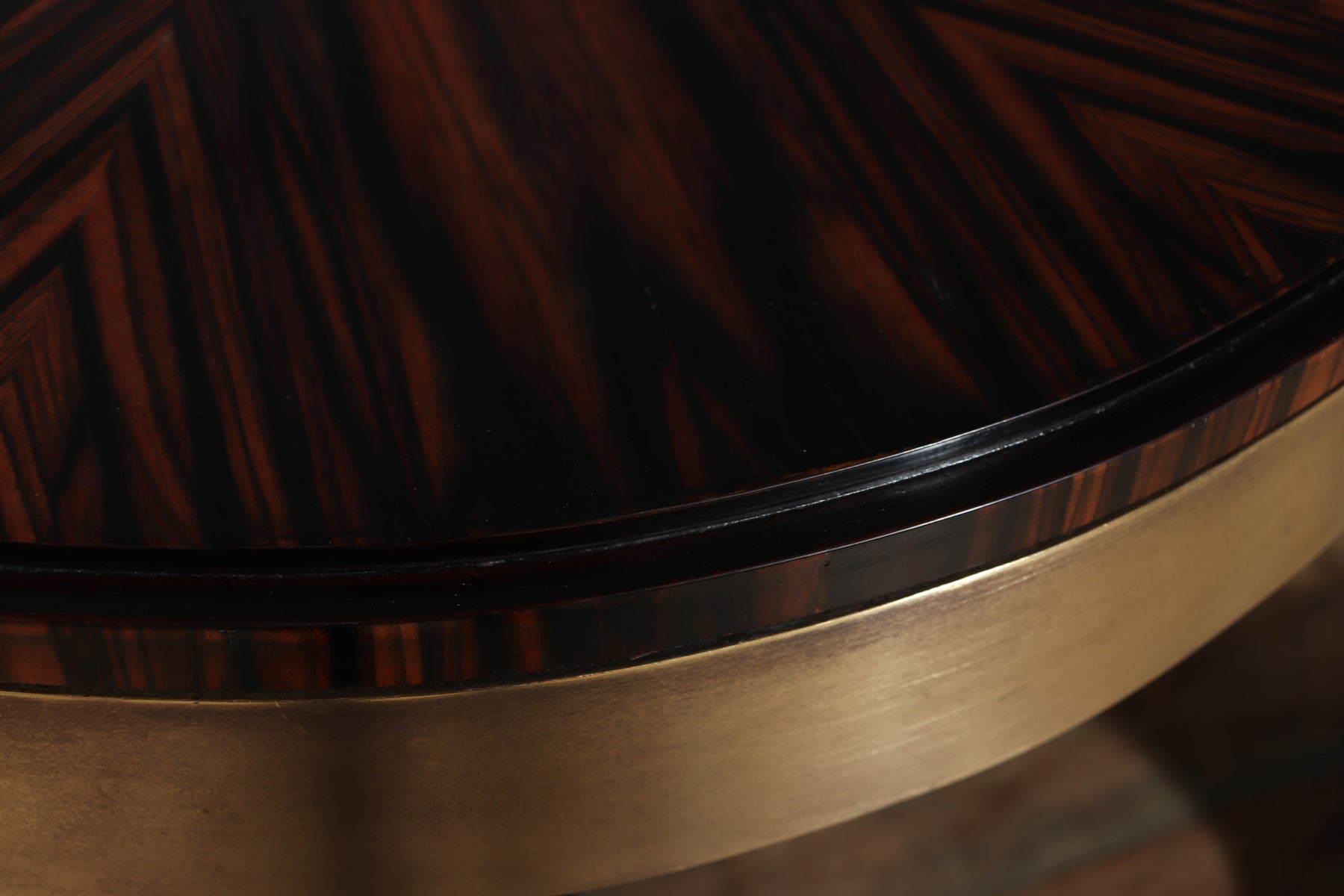 Art Deco Console Tables In Macassar Ebony, 1940s