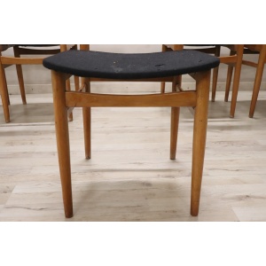 Scandinavian Dining Chairs in Beech, 1960s, Set of 6